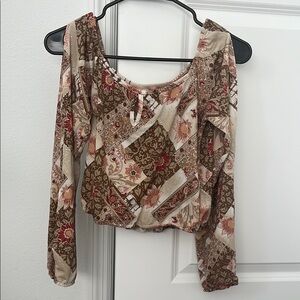 Floral Patchwork Long Sleeve Top